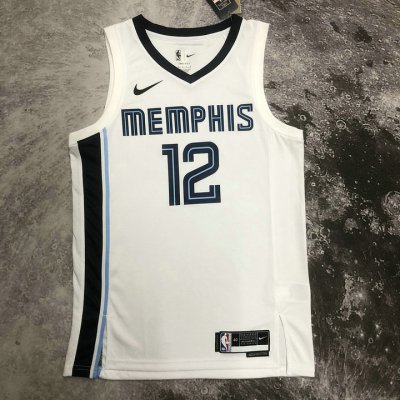 NBA 12 Morant Memphis Grizzlies Maillot blanc